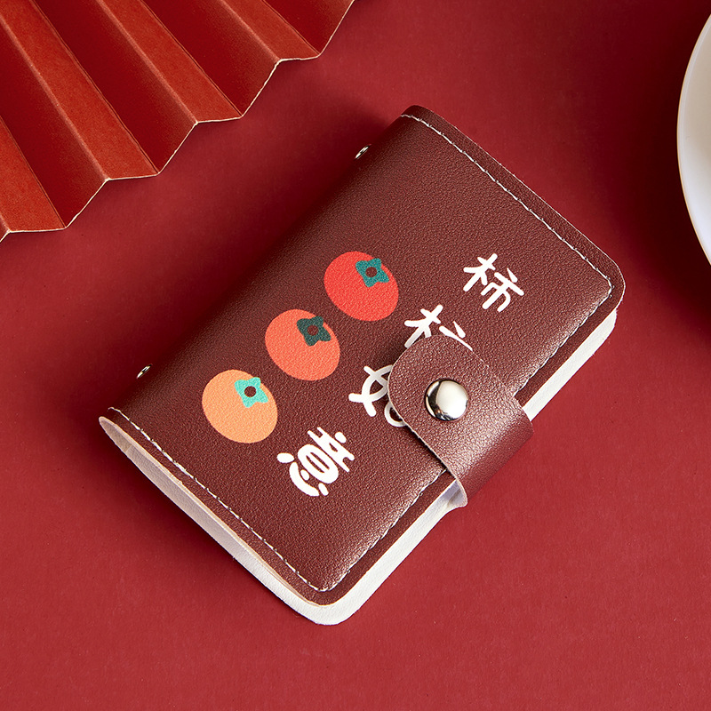 Ins niñas bolsa de tarjetas para mujeres 2024 nueva tarjeta encantadora cubierta de tarjetas de comunicación simple mini multi tarjeta pequeño clip de tarjeta