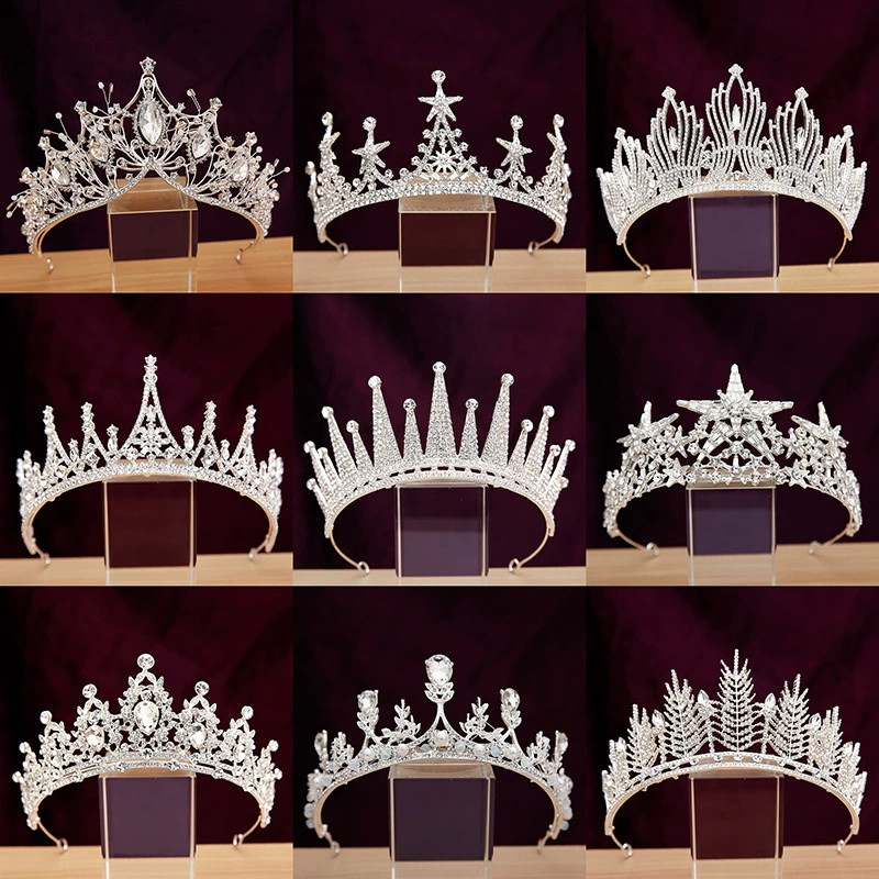 Tiara for bride, wedding dress, accessory, crown, Japanese and Korean, Birthday gift