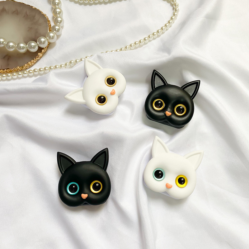 Original Adhesive Portable Make-up Mirror Selfie Ring Ins Style 3d Cute Cat Mobile Phone Airbag Bracket display picture 7