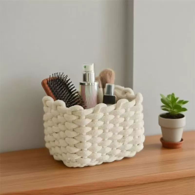 Корзина для хранения ручной работы в японском стиле, 18×14×12 см, универсальный органайзер