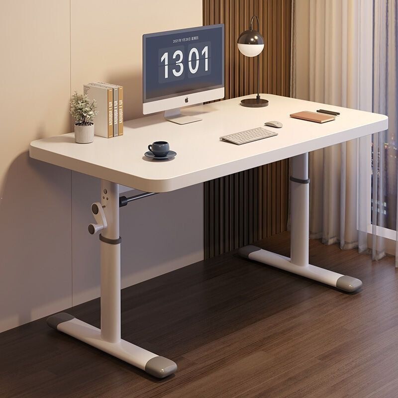 Adjustable height home student study desk, writing desk, office desk, thickened study table, computer table, hand-cranked height-adjustable desk set Adjustable height home student study desk, writing desk, office desk, thickened study table, computer table, hand-cranked height-adjustable desk set