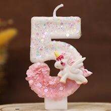W 60366 Unicorn Birthday Candle �������������� �羳ŷ��