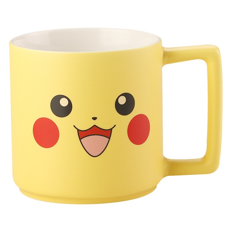 Taza de marca Pokémon, taza de agua creativa de dibujos animados Pikachu, taza de agua creativa de cerámica encantadora para niños