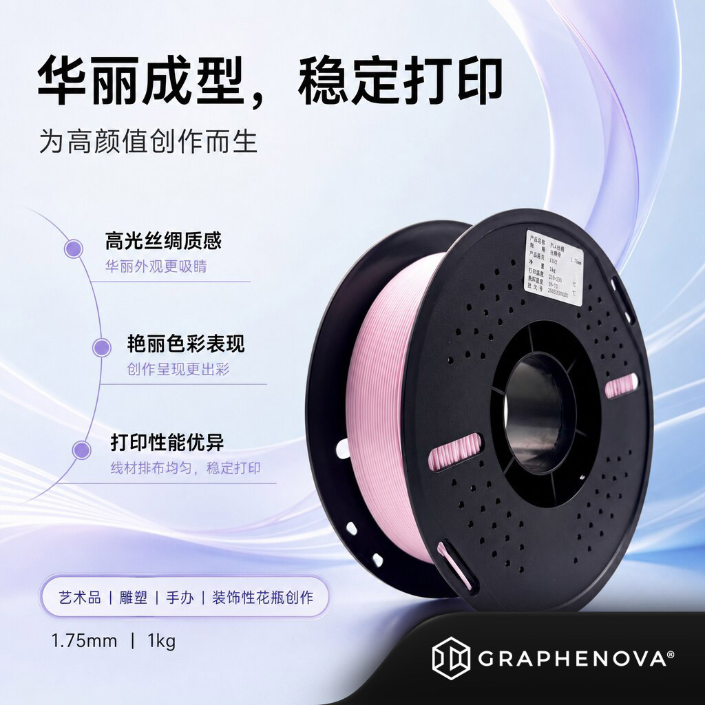 PLA丝绸耗材1kg聚乳酸3D打印线材颜色齐全环保可降解厂家直供现货