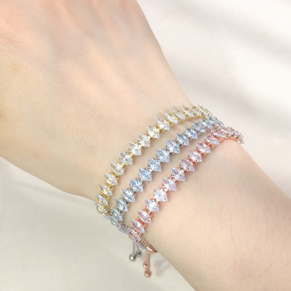 10g Weight Zircon Inlay Material Bracelets Classification 1 Piece Quantity Daily Occasion Copper Material Eye Pattern Women'S Gender Inlay Design Simple Style Style Simple Style Eye Copper Inlay Zircon Bracelets 1 Piece 16