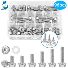 �羳؛Դ96pcs���b 304���m��������˨���m��ĸƽ�|ȦM8 �ݽz���b