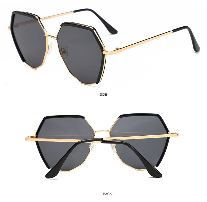 Simple Style Solid Color Ac Polygon Full Frame Women's Sunglasses display picture 1