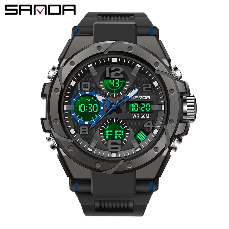 三达 Men's universal sports digital watch, waterproof quartz watches, wholesale