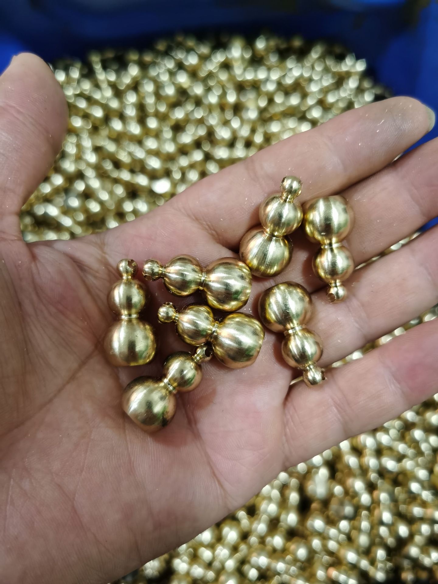 黄铜实心小葫芦工艺品葫芦挂件钥匙扣汽车车内饰品摆件小挂件创意