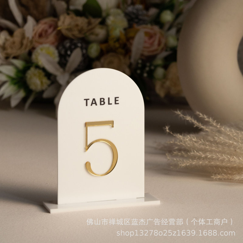 透明アクリルアーチ形アクリル結婚式テーブルラベルDIYパーティー誕生日パーティー席札|undefined