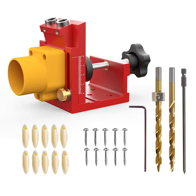 Carpintería agujero puncher ajustable oblicuo localizador agujero madera perforación hardware herramienta gabinete Placa de aleación de aluminio