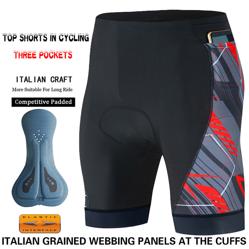 Cycling Pants Three Pocket Men's Mountain Bike Road Bike Cycling Summer Non-slip Bicycle Strap Shorts Cycling Shorts