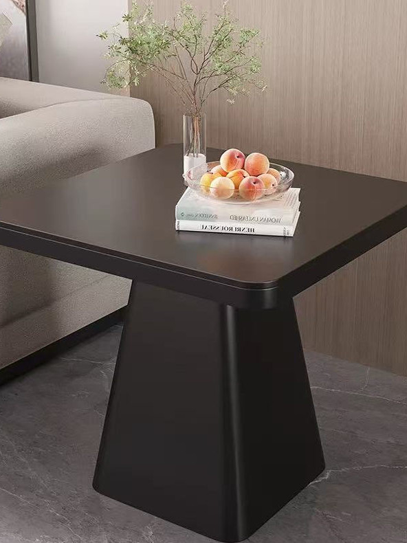 ✅ Modern Light Luxury Hotel Guest Room Sofa Side Table Balcony Small Table Bedroom Bedside Square Slate Small Tea