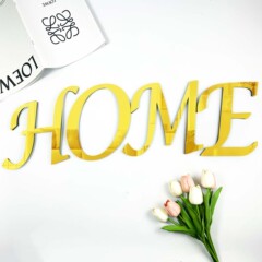 3Dアクリル鏡面装飾アルファベットA-Z自己接着英語大文字笑顔体壁貼りホームDIYセット