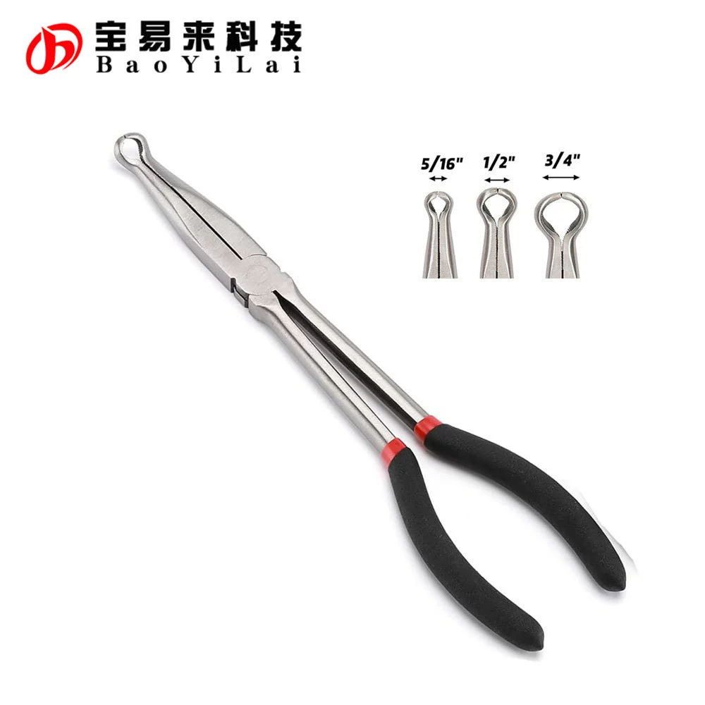 Extended pointed nose O-ring pliers Ремонт автомобиля кривизны O-образные плоскогубцы