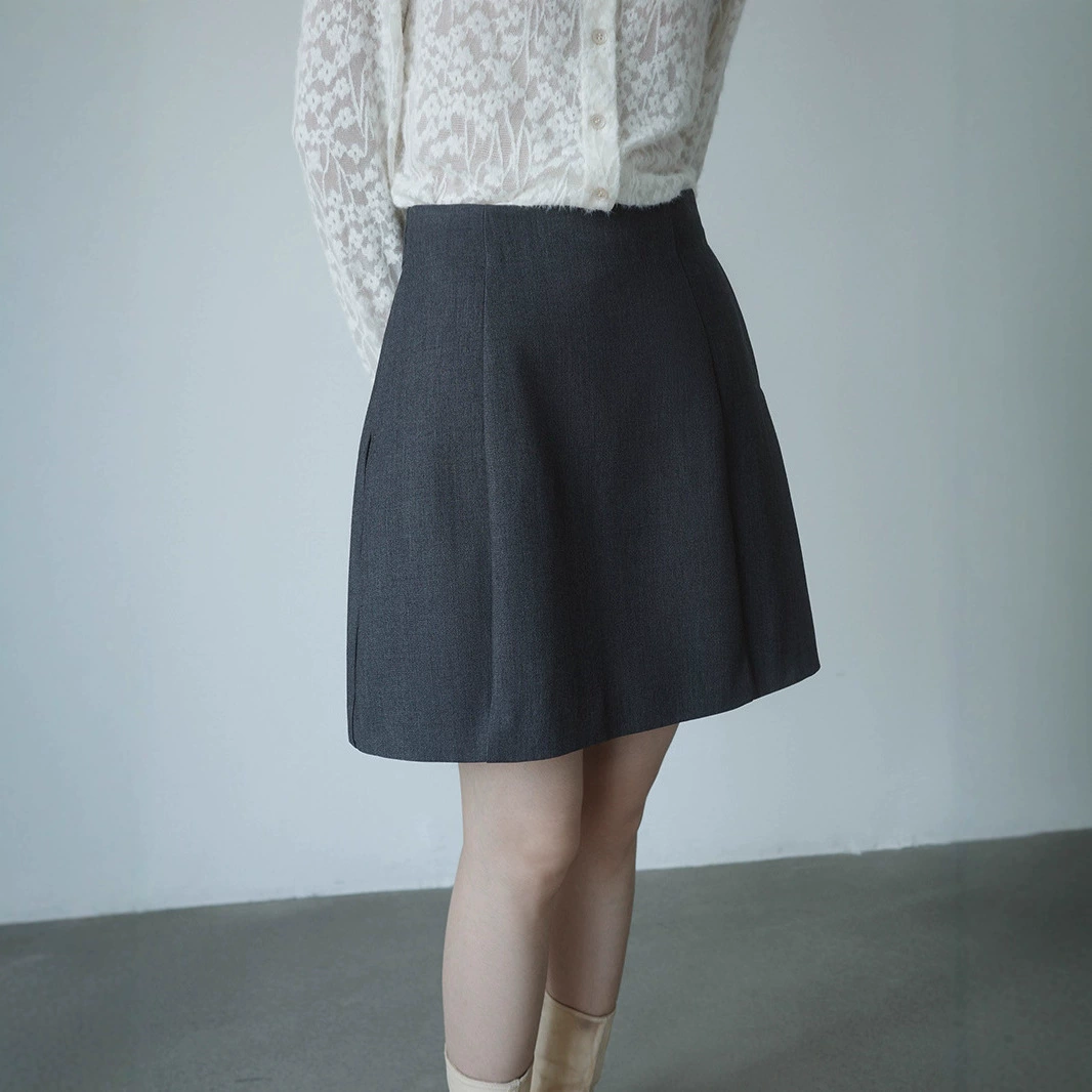Сухой журавль осень и зима Новая японская модная пригородная юбка с высокой талией Свободная утягивающая повседневная юбка А-силуэта