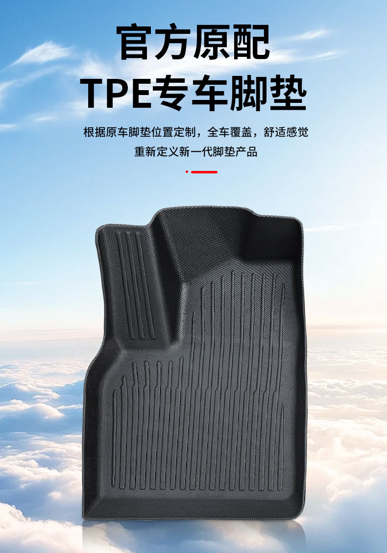 Suitable for Tesla Model Y New Version Car Floor Mats 25 Car Trunk Mats Special Tpe Floor Mats