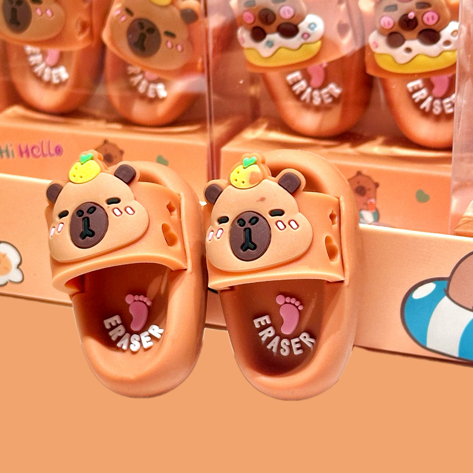 Nuevo borrador de modelado de pantuflas Kapibala mini borrador portátil limpio y menos caspa para estudiantes de primaria