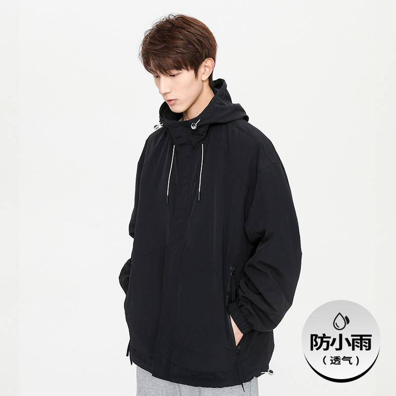 Men's clothing wholesale outdoor rainproof windbreaker men's simple hooded men's coat men's loose casual hooded jacket Men's clothing wholesale outdoor rainproof windbreaker men's simple hooded men's coat men's loose casual hooded jacket