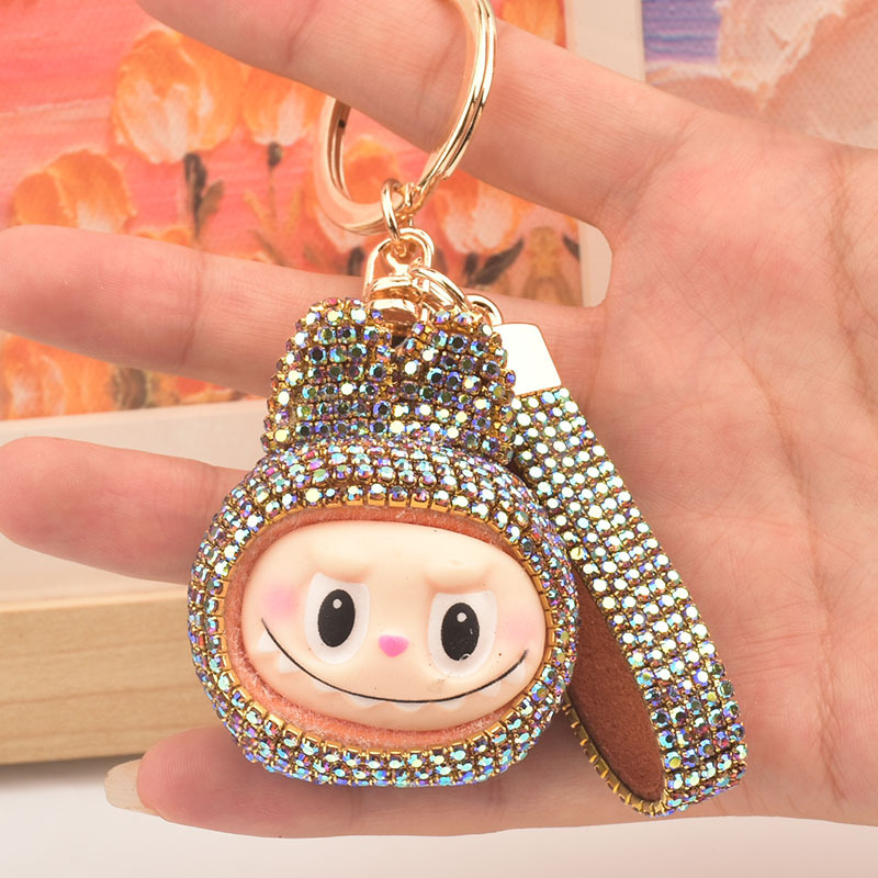 かわいい布製キーホルダー、手作りのキーチェーン、漫画風Q版人形、バックパックの飾り|undefined