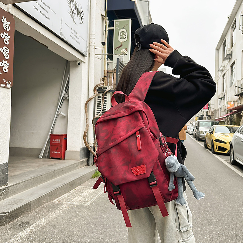 Mochila transfronteriza nueva versión coreana de la misma mochila de textura casual para hombres y mujeres, mochila para computadora de gran capacidad para clases en el campus