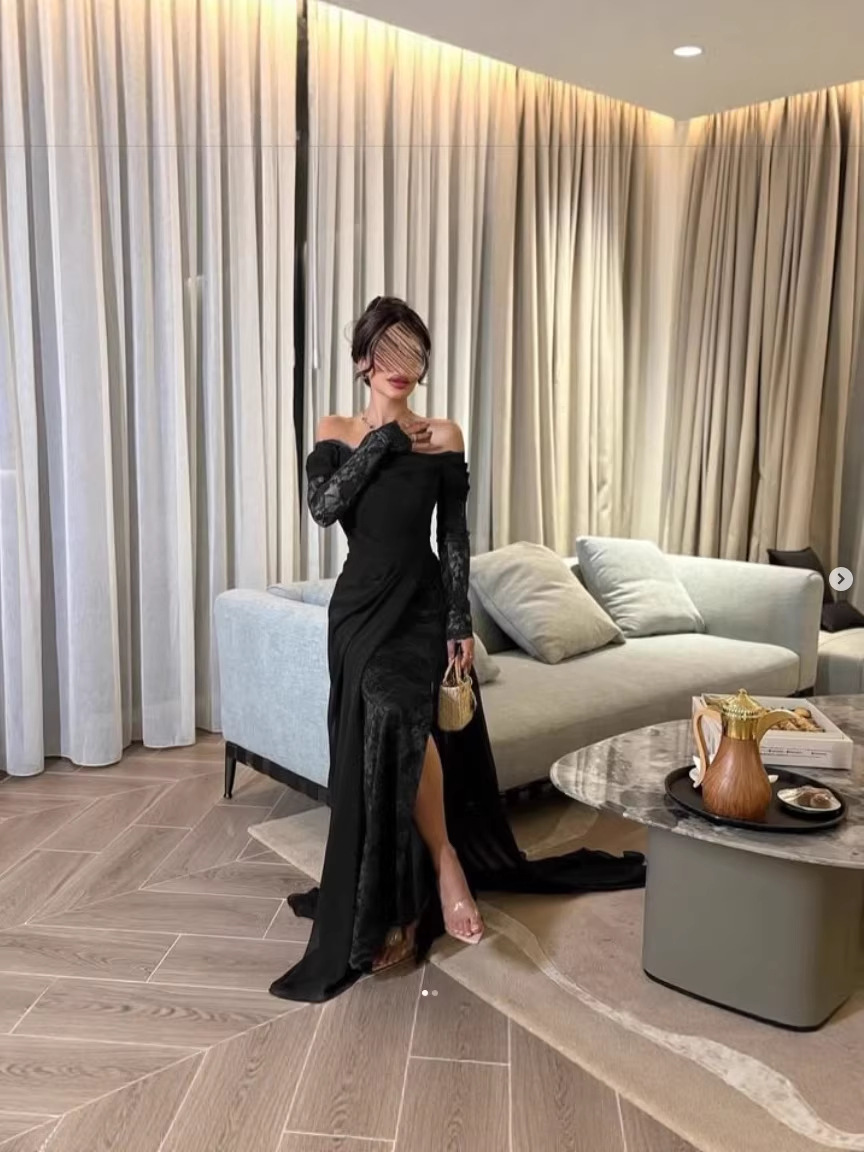 2026 comercio exterior Aliexpress INS sexy encaje un hombro vestido de fiesta vestido delgado vestido vestido largo