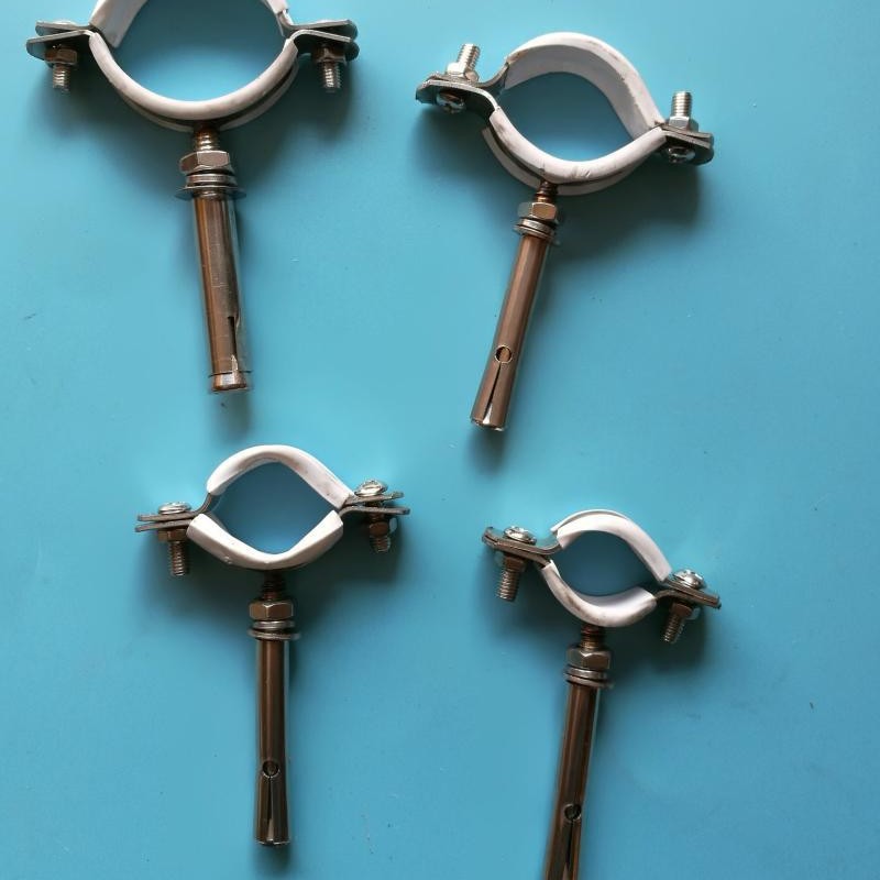 201不锈钢拉爆管码包胶管卡包胶管卡管码PVC管码拉爆抛光