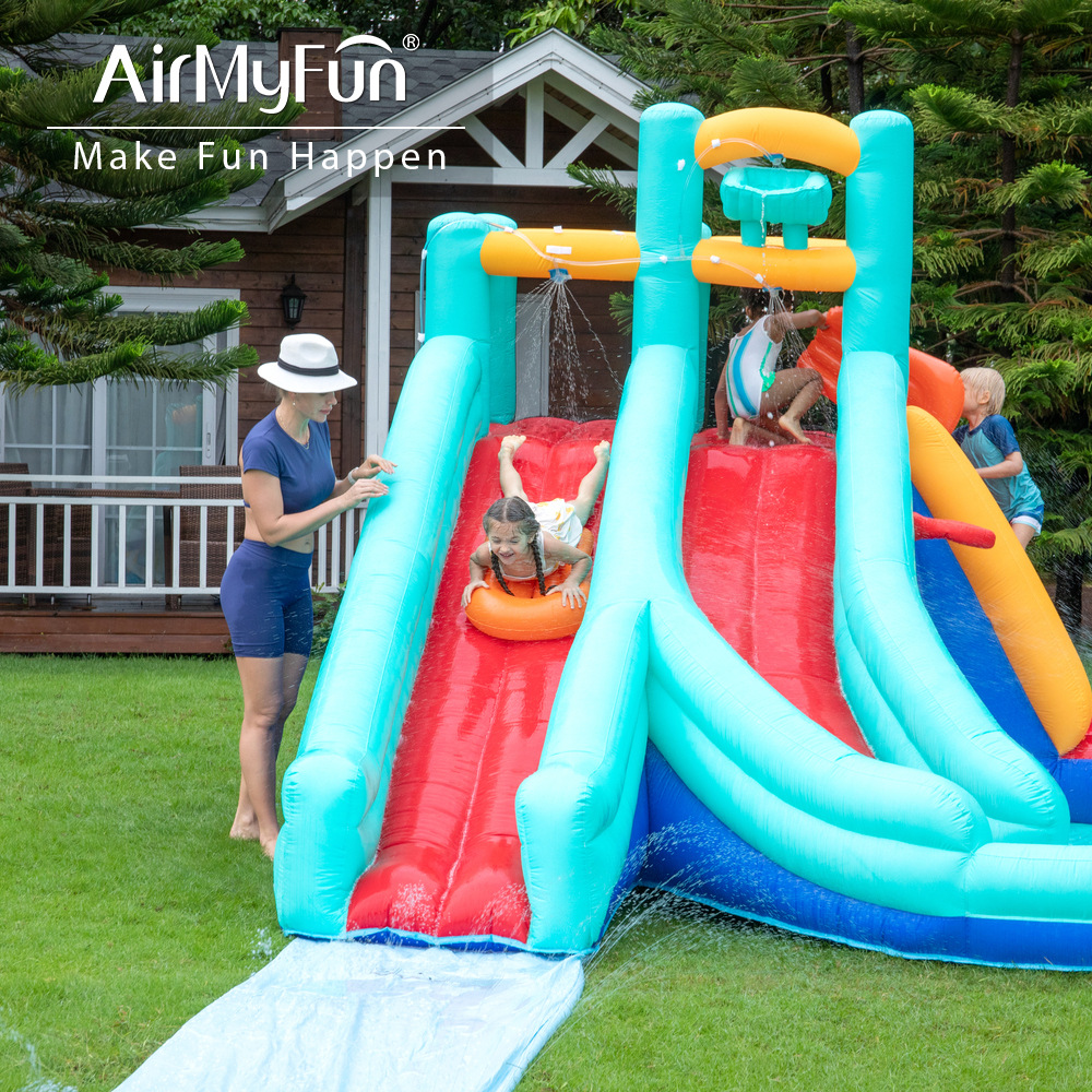 AMF| Castillo infláble para niños casero castillo de agua casero tobogan infláble para niños