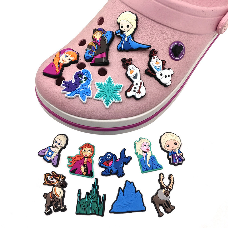 Frozen cute cartoon hole shoes shoes flower shoe buckle DIY garden shoes decorative buckle wholesale Joker Frozen cute cartoon hole shoes shoes flower shoe buckle DIY garden shoes decorative buckle wholesale Joker
