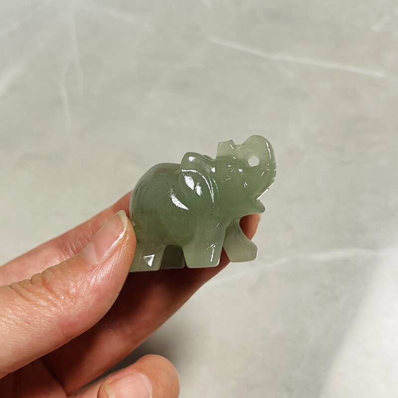 天然水晶多种材质小象原石雕刻打磨水晶小象摆件 图 5
