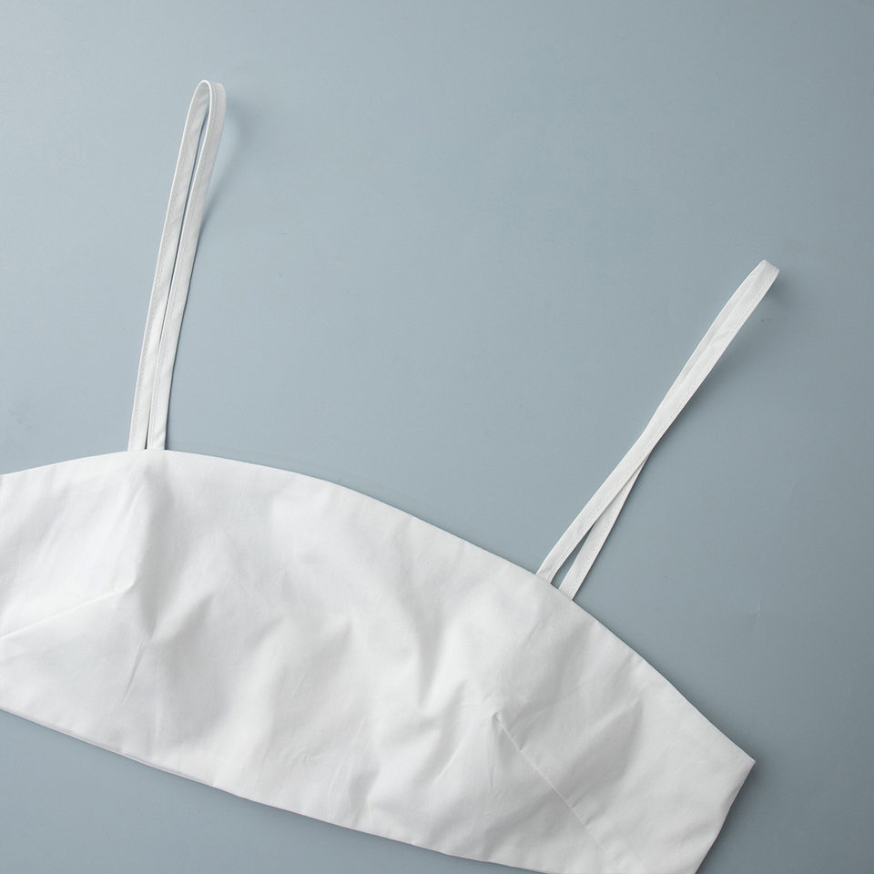 Bộ đầm dài hai dây kèm áo lót cotton phối nối, không tay, dáng suông nhẹ — hồng, kaki, màu trắng, nâu chi tiết 15