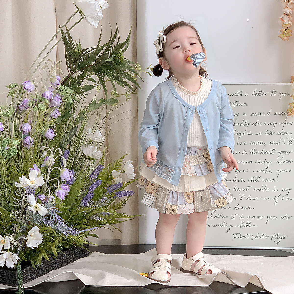 批发原木纸盒装6色短款迷你彩铅牛皮纸盒装 彩色铅笔