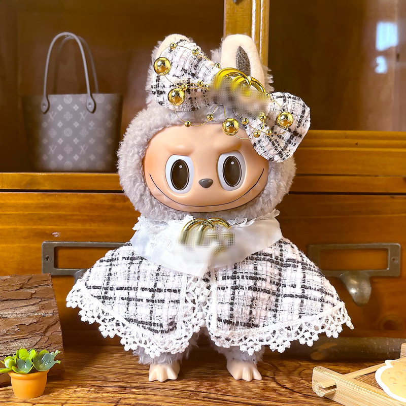 仅衣服适用labubu娃衣一二代坐坐派对潮流服饰换装公仔玩偶娃衣服|undefined