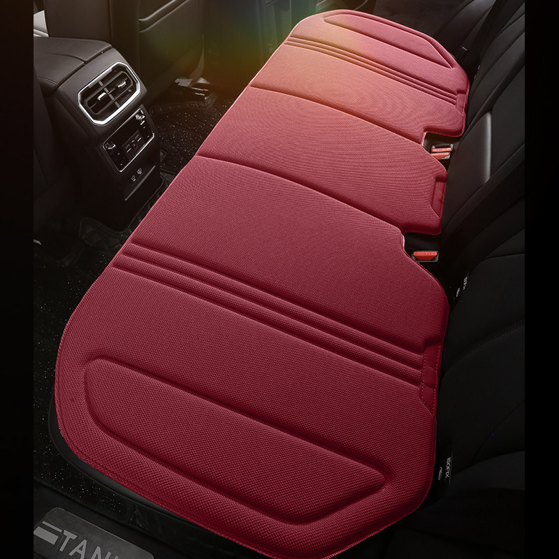 Seat cushion, seat cover: Universal Car Seat Cushion - wine-red-rear-row-long-seat-cushion