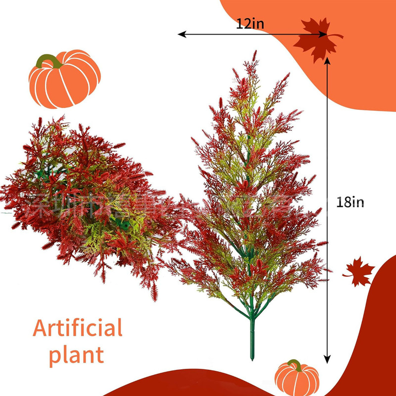 クリスマス模擬緑の植物小さなモミの木人工偽花鉢植えプラスチックモミの葉盆栽家の装飾装飾品|undefined