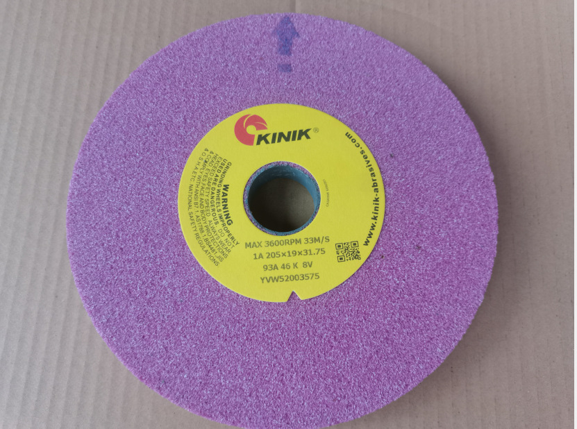 批发中国砂轮铬刚玉红色金力砂轮KINIK 93A46K205*19*31.75