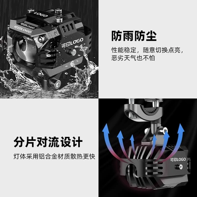 Motorcycle headlights, headlights: Motorcycle electric vehicle spotlight, strong light