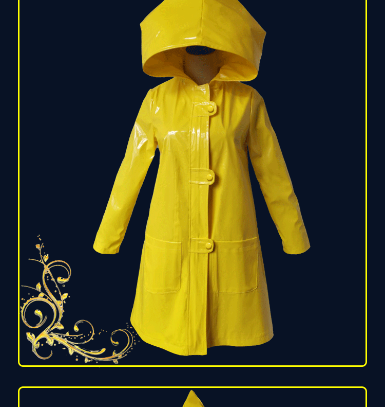 小六黄色雨衣