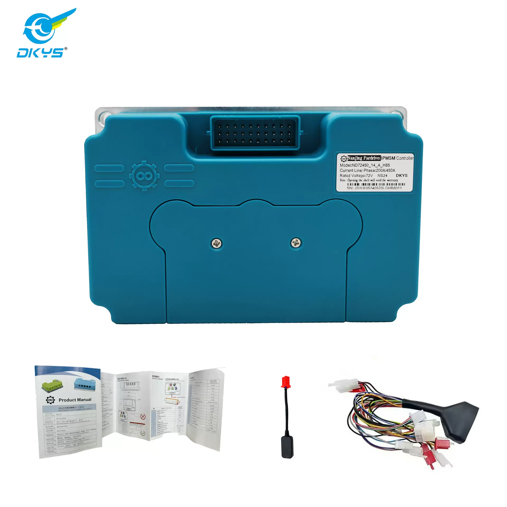 Fardrivel远驱200A/450A直流电机控制器智能静音ND72450带蓝牙