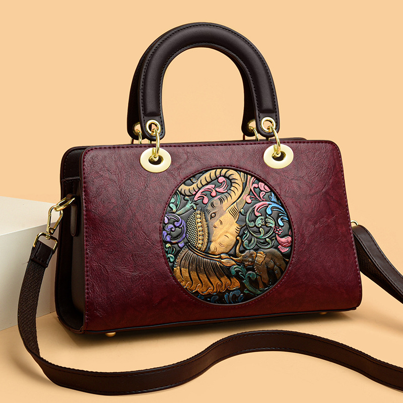 Bolso de mujer 2023 nueva moda elegante de mediana edad mamá bolsa de moda simple hombro bolsa de mensajero