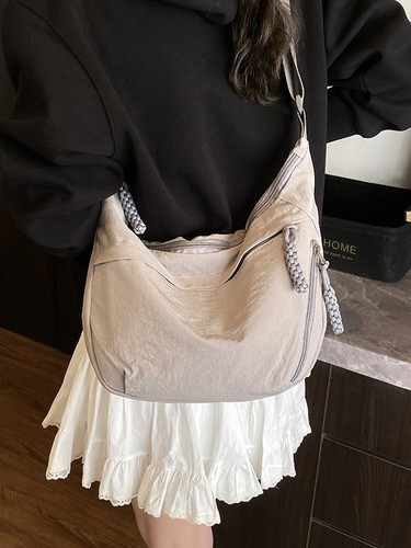 Japanese minimalist large-capacity crossbody bag for women students, small shoulder pouch, versatile, suitable for women