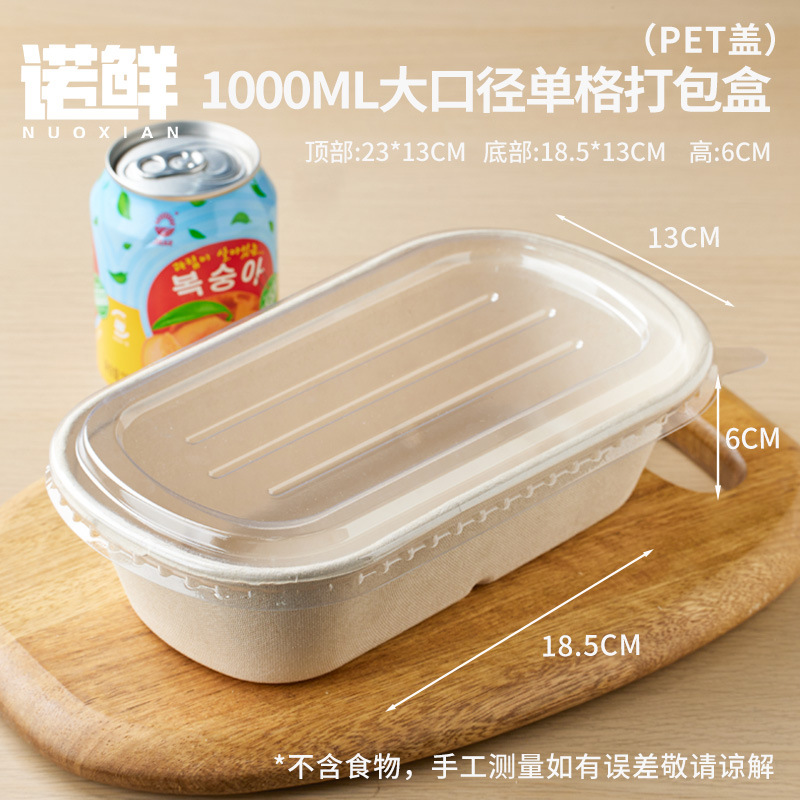 Caja de embalaje de frutas, caja de comidas desechable, viaje de primavera, picnic, camping, comida ligera, arroz cortado, doble división al aire libre