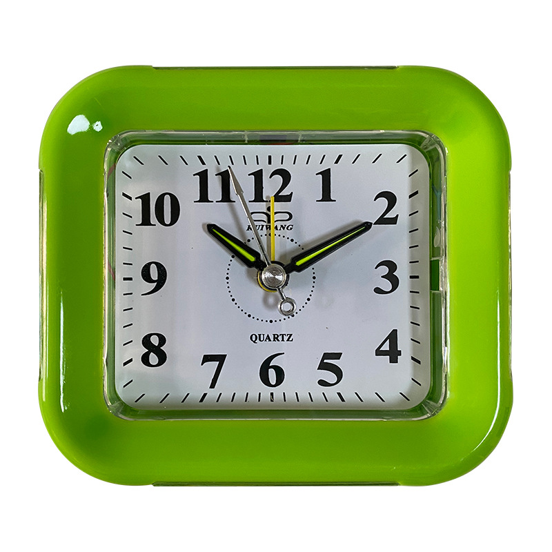 Directo de fábrica de moda simple de plástico rectangular pequeño reloj despertador dormitorio mudo alarma electrónica reloj digital