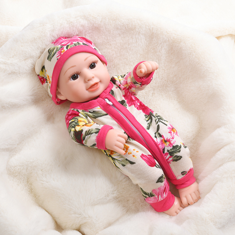 Simulación bebé renacido muñeca 30cm vinilo muñeca suave pegamento bebé dormir calmante niños jugar casa juguete