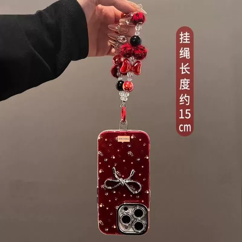 Чехол для телефона (Apple iPhone) флоральный бант, узор ледниковый, антиудар, совместимо с несколькими моделями