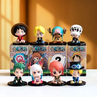 Фигурки Луффи Зоро и Нами из One Piece Q-версия сидя