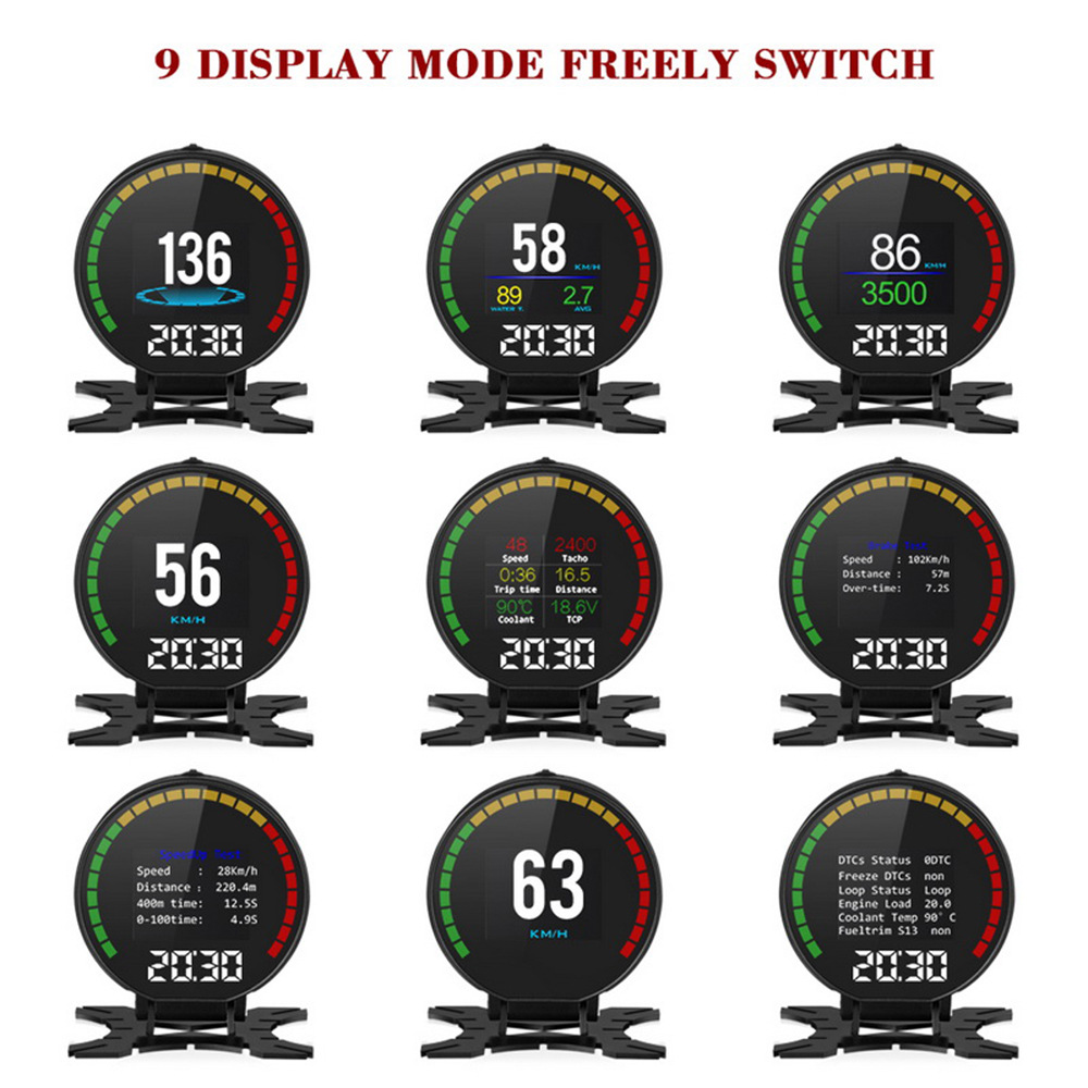 P15 Intelligent Driving Computer Obd2 System 2.84inch Lcd Color Screen Information Does Not Require Reflection for Hud Head-Up Display