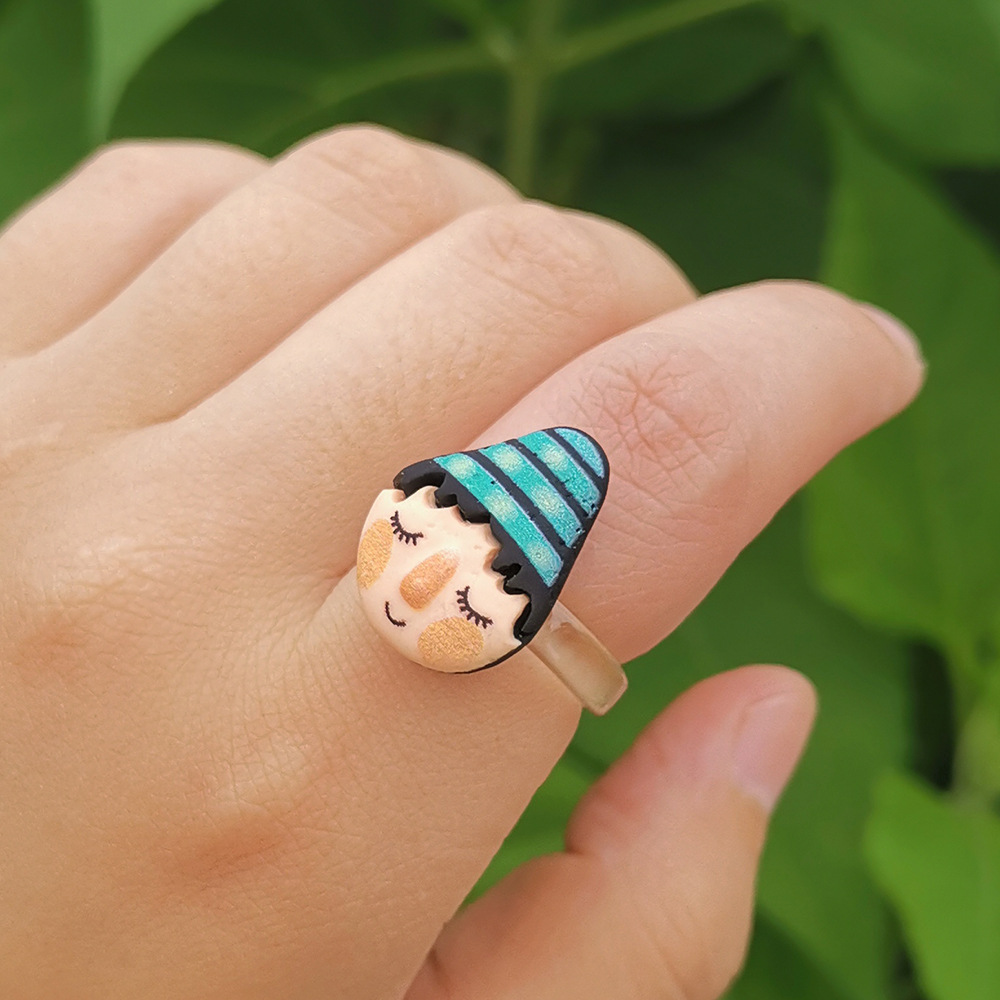 Wholesale Jewelry Cartoon Frog Animal Ring Nihaojewelry display picture 4