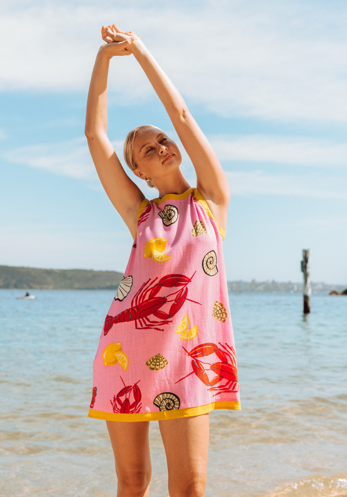 Round Neck Neckline Regular Fit Fit Type Wholesale Women's Casual Marine Style Streetwear Conch Shell Holiday Daily Round Neck Sleeveless A- Line Skirt