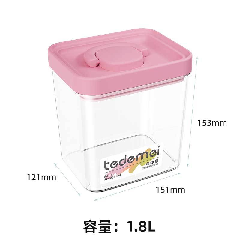Tanque de sellado transparente de grado alimenticio portátil de granos variados, almacenamiento de bocadillos, cocina de almacenamiento, caja de preservación de PET